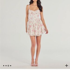 Windsor Floral Pink and White Mini Dress